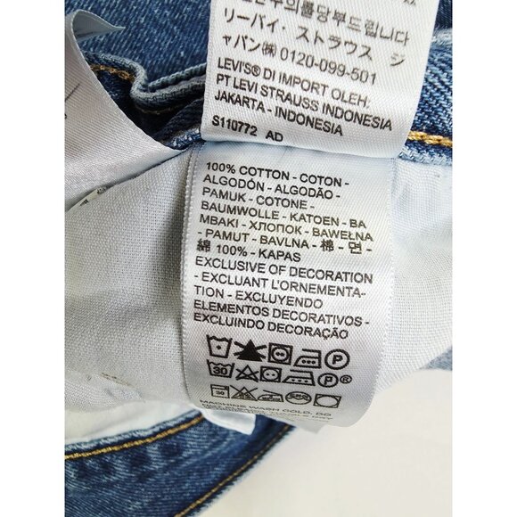 Levis Size 31X30 Mens Silver Tab '94 Baggy Blue Cotton Denim 5 Pocket Logo Jeans - Picture 6 of 13